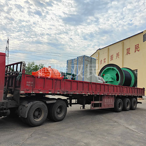 鶴壁雙民租賃絞車JK-2×1.8P礦井提升機(jī)裝車發(fā)貨！